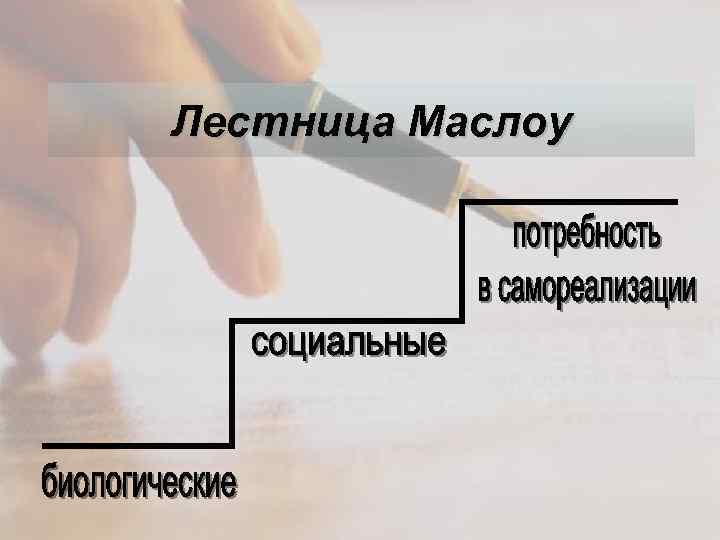 Лестница Маслоу 