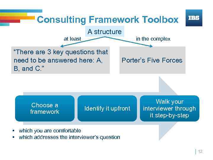 Consulting Framework Toolbox A structure at least in the complex “There are 3 key