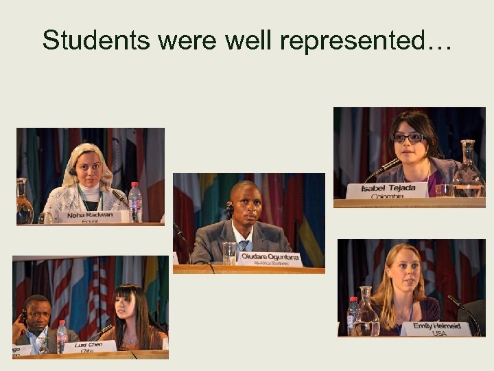 Students were well represented… 