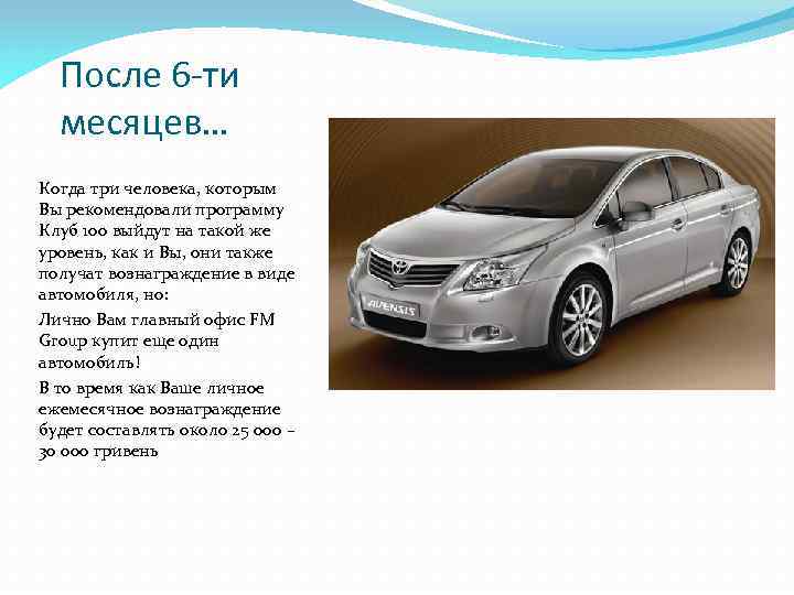 После 6 -ти месяцев… Когда три человека, которым Вы рекомендовали программу Клуб 100 выйдут