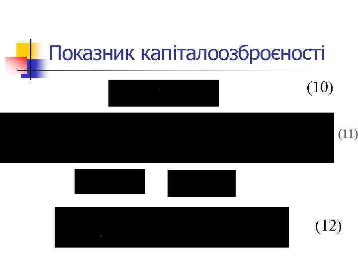 Показник капіталоозброєності (10) (11) (12) 