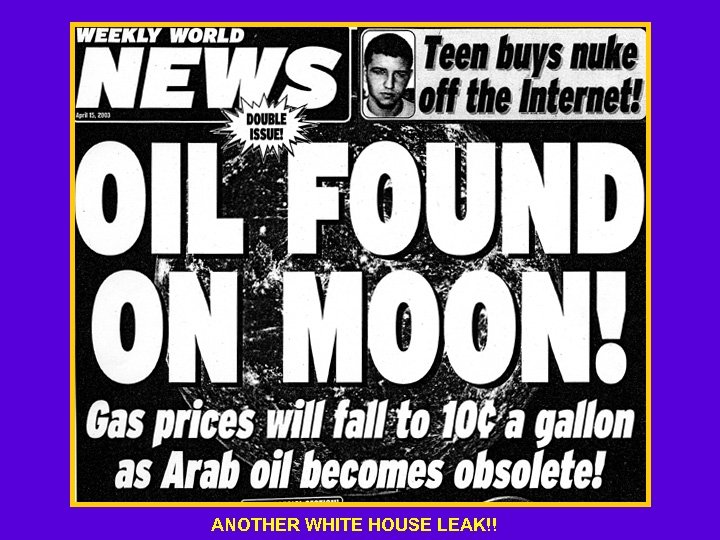 ANOTHER WHITE HOUSE LEAK!! 