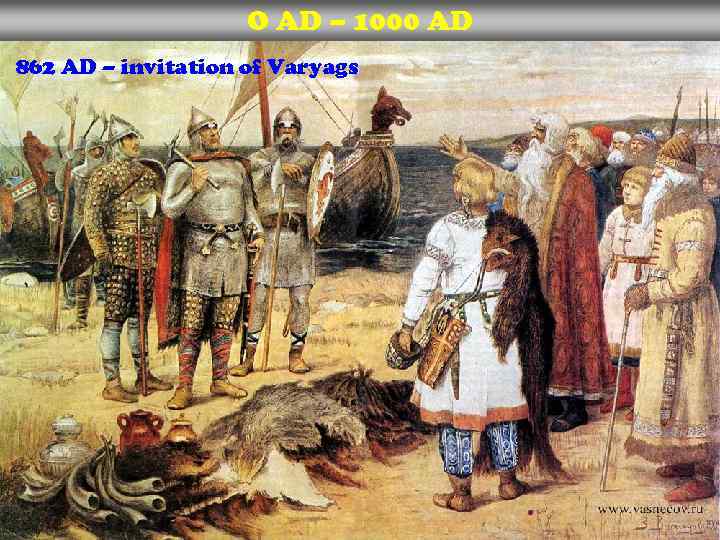 O AD – 1000 AD 862 AD – invitation of Varyags 