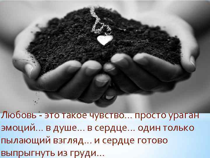 Любовь - это такое чувство. . . просто ураган эмоций. . . в душе.
