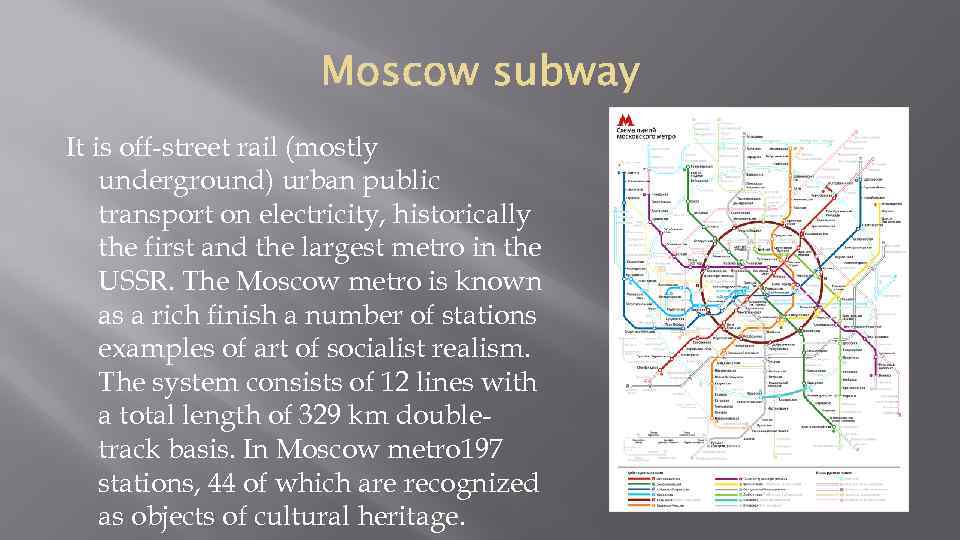 It is off-street rail (mostly underground) urban public transport on electricity, historically the first