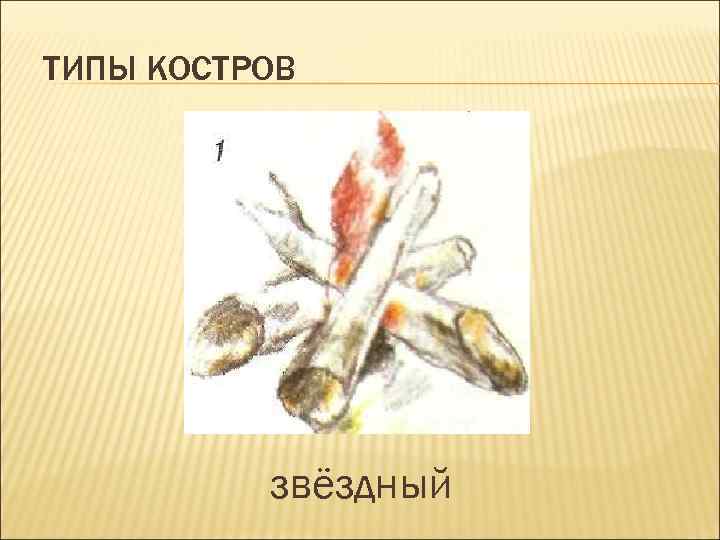 ТИПЫ КОСТРОВ звёздный 
