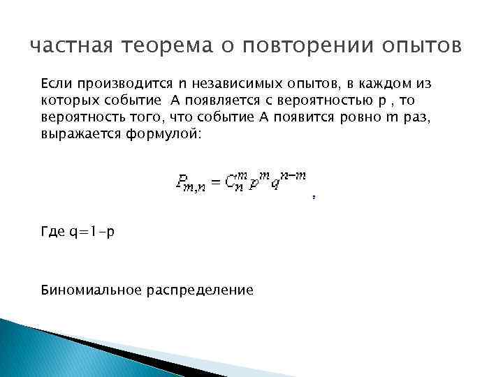 Схема повторения опытов