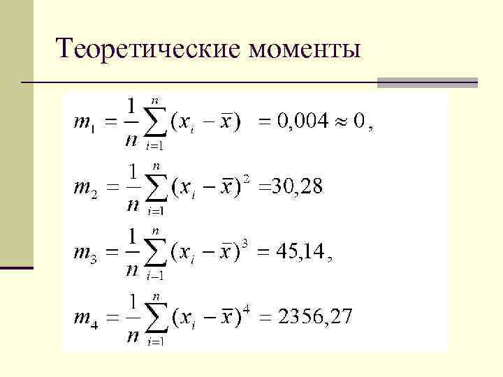 Теоретические моменты 