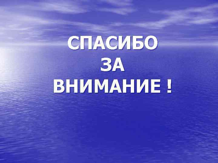 СПАСИБО ЗА ВНИМАНИЕ ! 