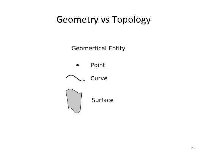 Geometry vs Topology 29 