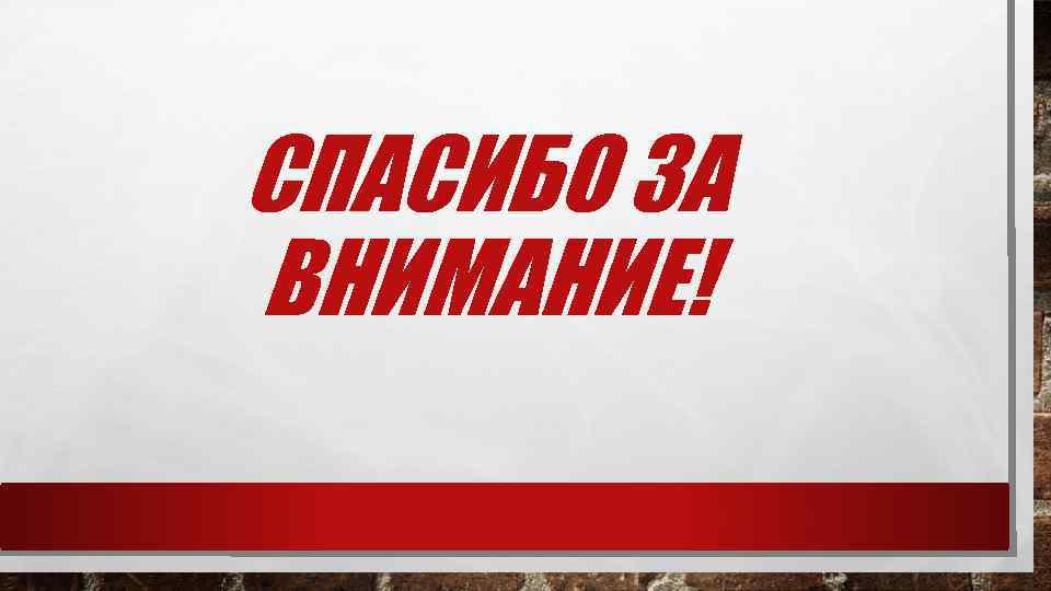 СПАСИБО ЗА ВНИМАНИЕ! 
