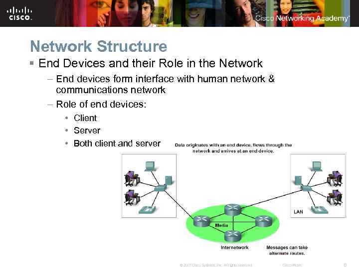 Network Structure § End Devices and their Role in the Network – End devices