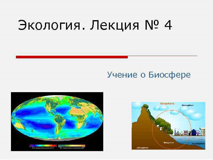 Экология. Лекция № 4 Учение о Биосфере 