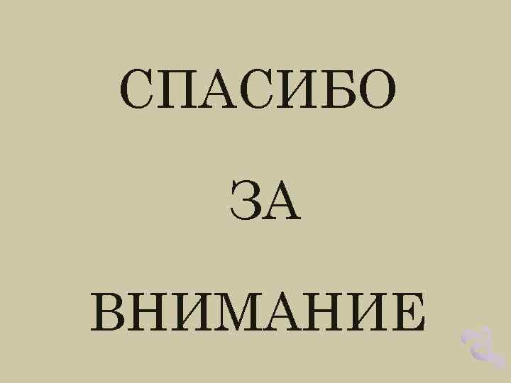 СПАСИБО ЗА ВНИМАНИЕ 
