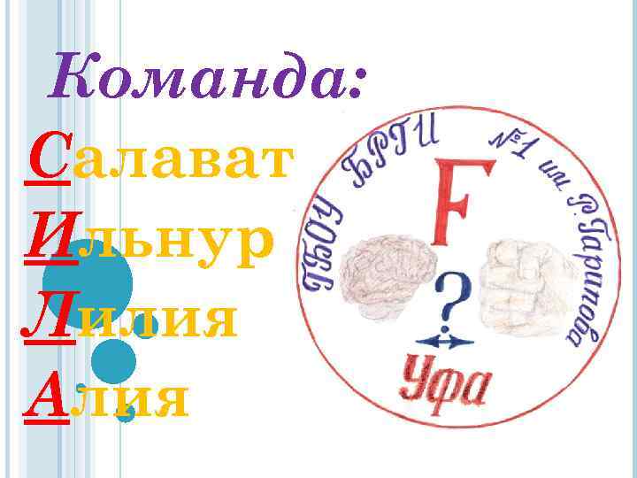Команда: Салават Ильнур Лилия Алия 