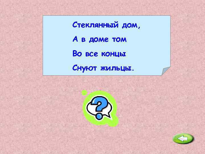 Стеклянный дом, А в доме том Во все концы Снуют жильцы. Аквариум. 