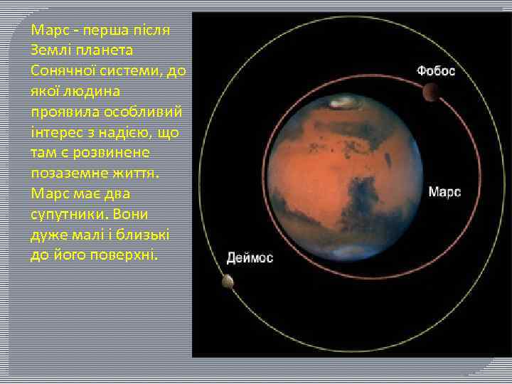 Марс - перша після Землі планета Сонячної системи, до якої людина проявила особливий інтерес
