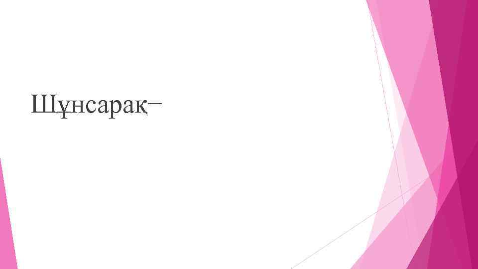 Шұнсарақ− 