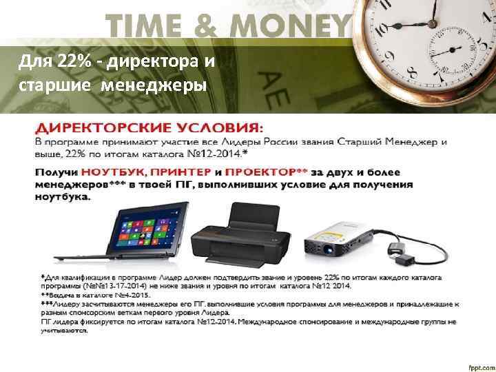 Для 22% - директора и старшие менеджеры 