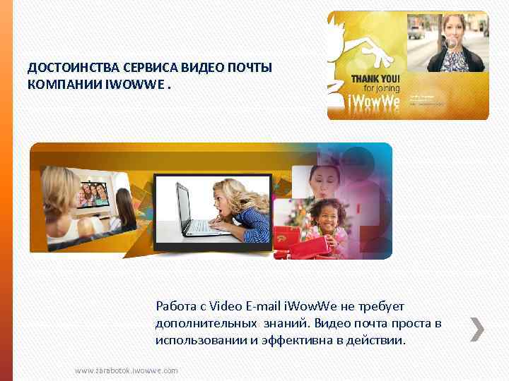ДОСТОИНСТВА СЕРВИСА ВИДЕО ПОЧТЫ КОМПАНИИ IWOWWE. Работа с Video E-mail i. Wow. We не