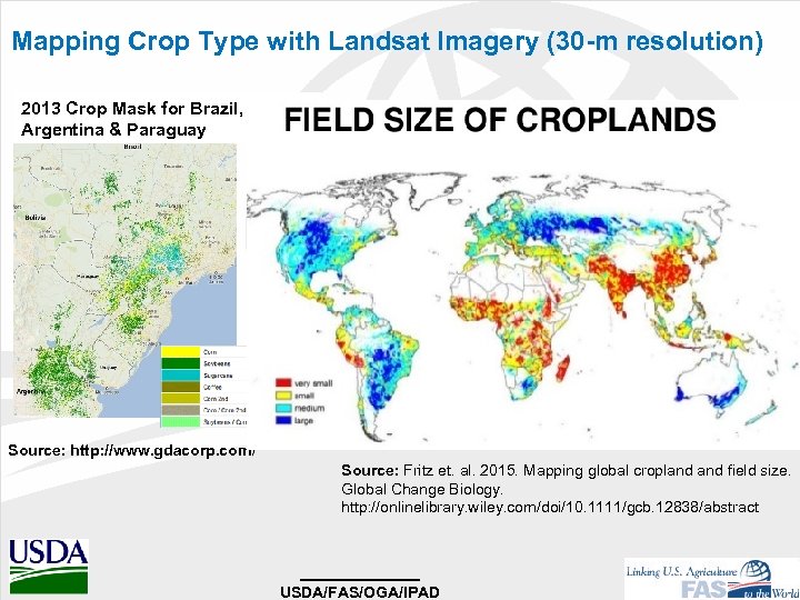 Mapping Crop Type with Landsat Imagery (30 -m resolution) 2013 Crop Mask for Brazil,