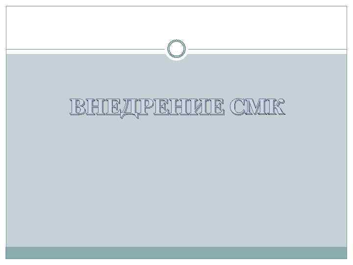 ВНЕДРЕНИЕ СМК 