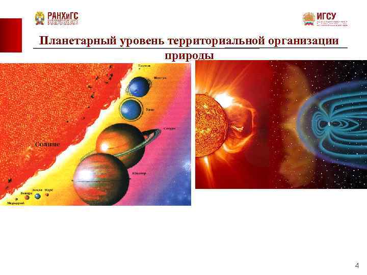 Планетарный уровень территориальной организации природы 4 