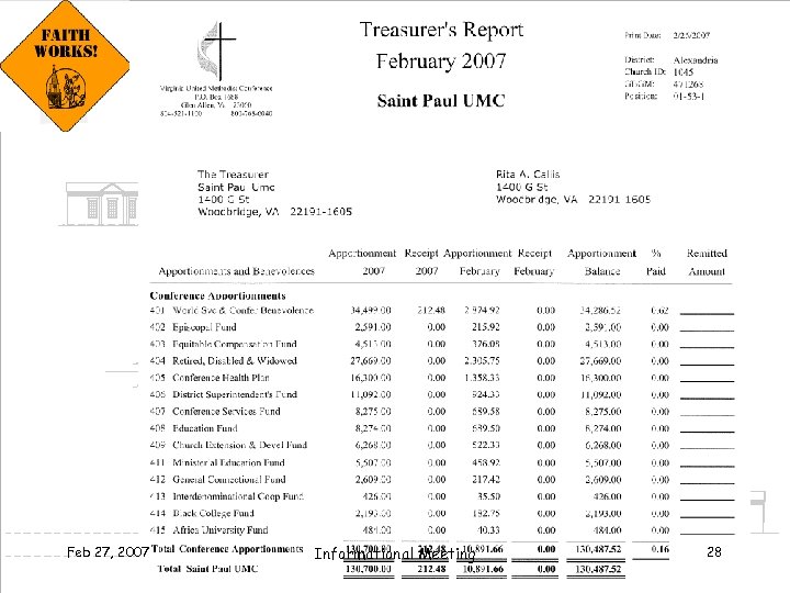 Feb 27, 2007 Informational Meeting 28 