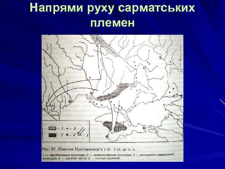 Напрями руху сарматських племен 