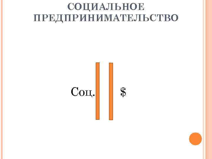 СОЦИАЛЬНОЕ ПРЕДПРИНИМАТЕЛЬСТВО Соц. $ 