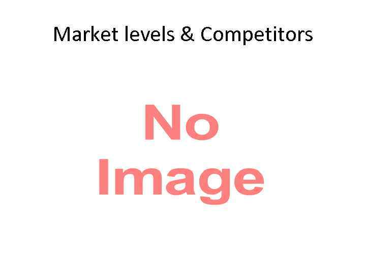 Market levels & Competitors 