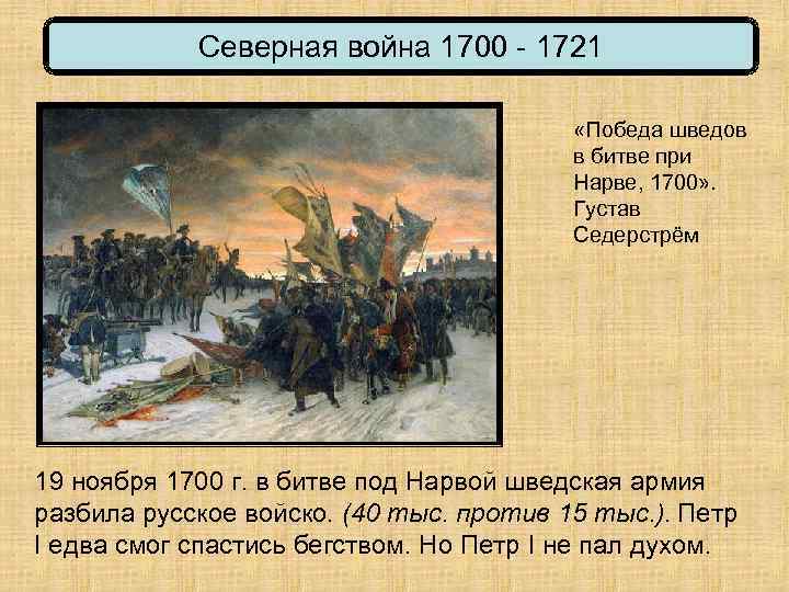 1700 1721 г. Сражения Северной войны 1700-1721.