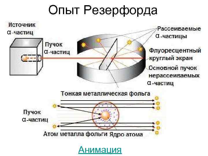 Опыт Резерфорда α α α Анимация 