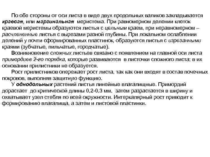 По обе стороны от оси листа в виде двух продольных валиков закладывается краевая, или