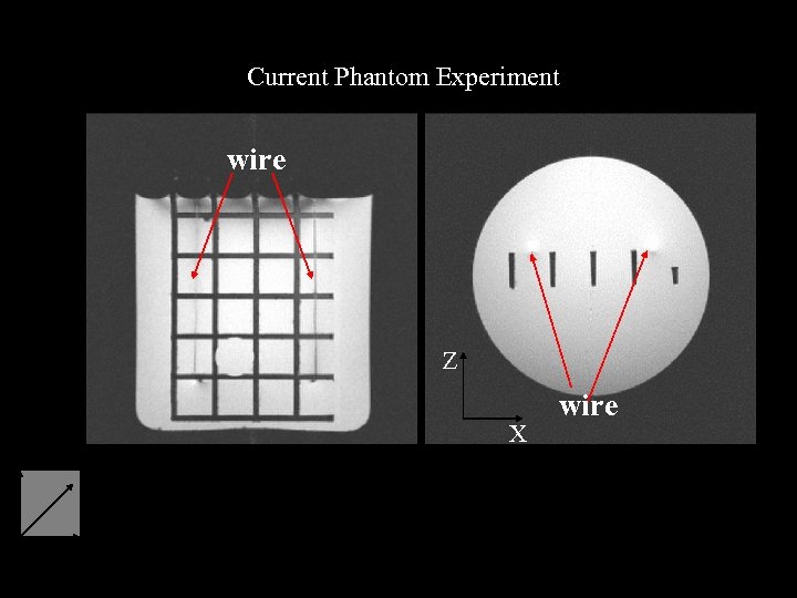 Current Phantom Experiment wire Z X wire 