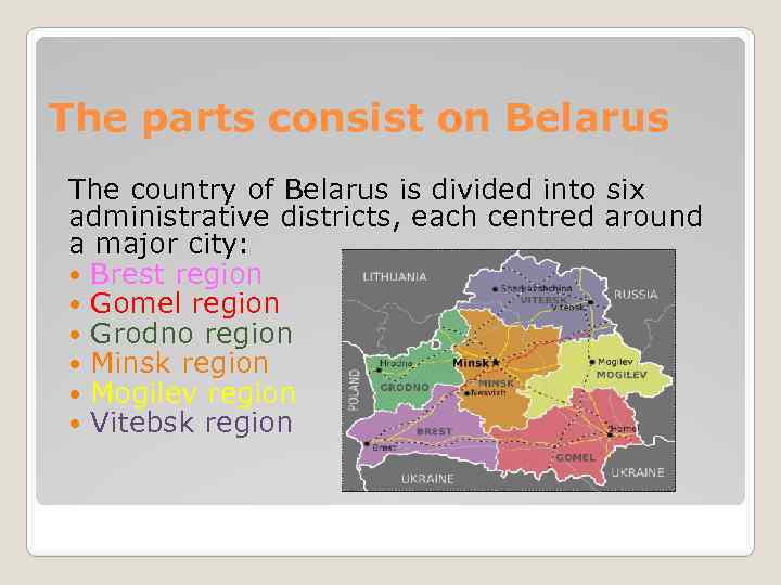 The country of Belarus Geography of Belarus