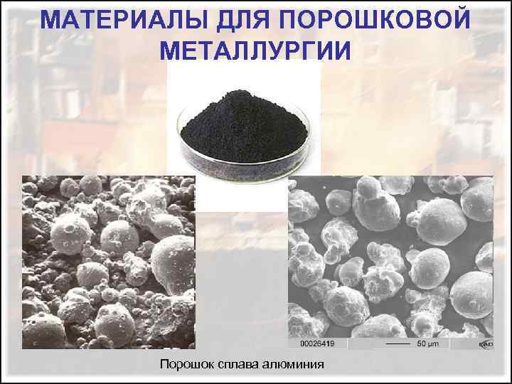 МАТЕРИАЛЫ ДЛЯ ПОРОШКОВОЙ МЕТАЛЛУРГИИ Порошок сплава алюминия 