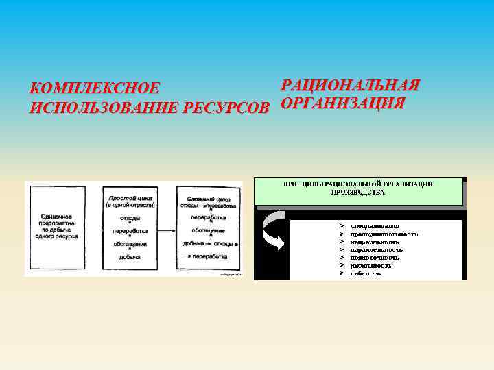 РАЦИОНАЛЬНАЯ КОМПЛЕКСНОЕ ИСПОЛЬЗОВАНИЕ РЕСУРСОВ ОРГАНИЗАЦИЯ 