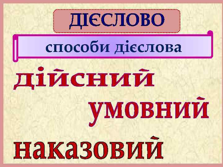 способи дієслова 