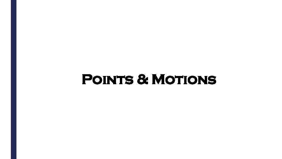 Points & Motions 