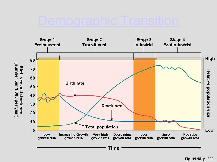 Demographic Transition Stage 1 Preindustrial Stage 2 Transitional Stage 3 Industrial Stage 4 Postindustrial