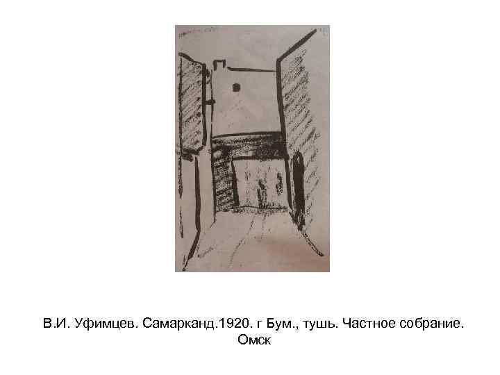 В. И. Уфимцев. Самарканд. 1920. г Бум. , тушь. Частное собрание. Омск 
