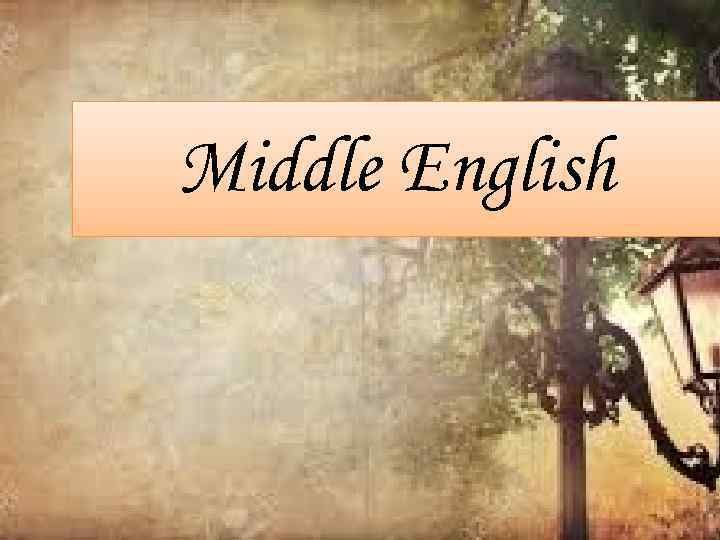 Middle English 