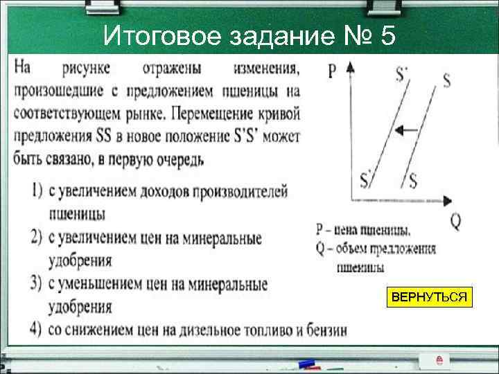 На рисунке отражено изменение предложения стационарных компьютеров на соответствующем рынке