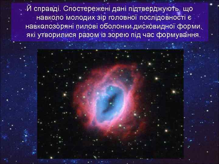 Й справді. Спостережені дані підтверджують, що навколо молодих зір головної послідовності є навколозоряні пилові