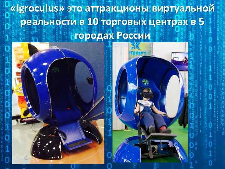  «Igroculus» это аттракционы виртуальной реальности в 10 торговых центрах в 5 городах России