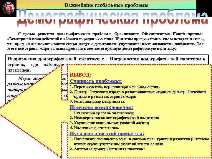 Решение демографии