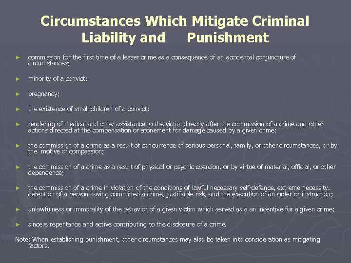 Circumstances Which Mitigate Criminal Liability and Punishment ► commission for the first time of