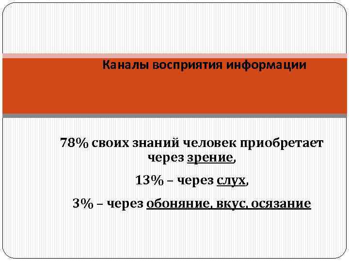 Каналы восприятия информации человеком технология 5 класс презентация