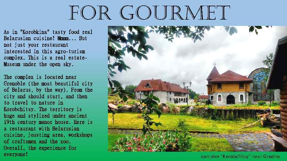 For Gourmet As in 